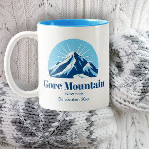 Caneca De Café Em Dois Tons Café com estância de esqui Gore Mountain New York 