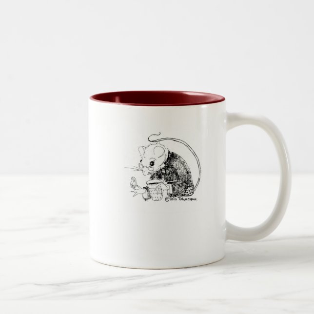 Caneca De Café Em Dois Tons Café com o Churchmouse (Direita)