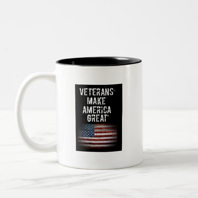 Caneca De Café Em Dois Tons Café Copa: Veteranos Fazem Excelente Americano (Esquerda)