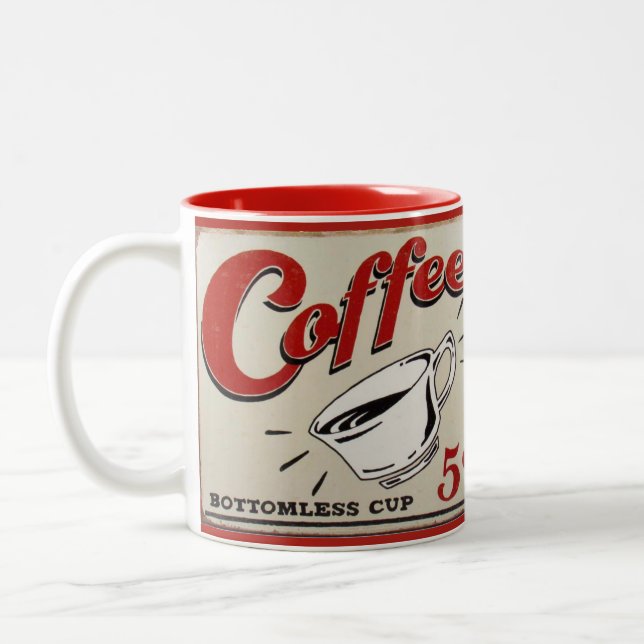 Caneca De Café Em Dois Tons café: copo sem fundo (Esquerda)