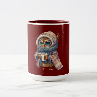 Caneca De Café Em Dois Tons Café Cozy Owl