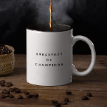 Caneca De Café Em Dois Tons Café da Manhã Engraçado Café da Manhã Champions Ci<br><div class="desc">Os amantes do café unem-se: Café da Manhã dos Campeões. Trendy,  caneca de café engraçada dizendo "Café da Manhã de Chamions" na tipografia moderna na caneca de café com duas tonalidades. Disponível em muito mais cores internas.</div>
