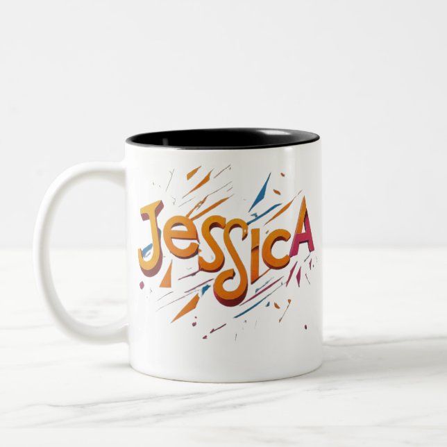 Caneca De Café Em Dois Tons café da manhã para a dama de trabalho (Esquerda)