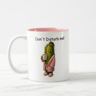 Caneca De Café Em Dois Tons Café da Manhã Pickle Fofo 