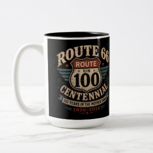 Caneca De Café Em Dois Tons Café da Rota Histórica 66 Nostalgia
