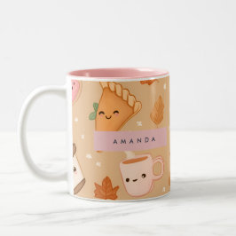 Caneca De Café Em Dois Tons Café de Abóbora Personalizado