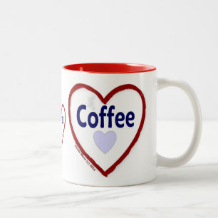 Caneca De Café Em Dois Tons Café De Amor - Mug De Duas Toneladas