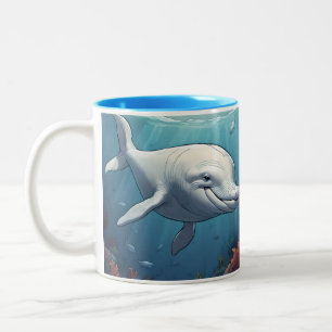 Caneca De Café Em Dois Tons Café de baleia Beluga