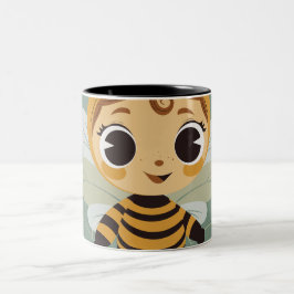 Caneca De Café Em Dois Tons Café de Cerâmica com Personagem Infantil Abelha Ca