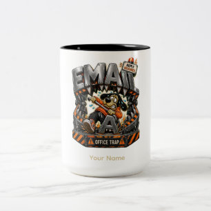 Caneca De Café Em Dois Tons Café de Escritório Armadilha Personalizado Humor E