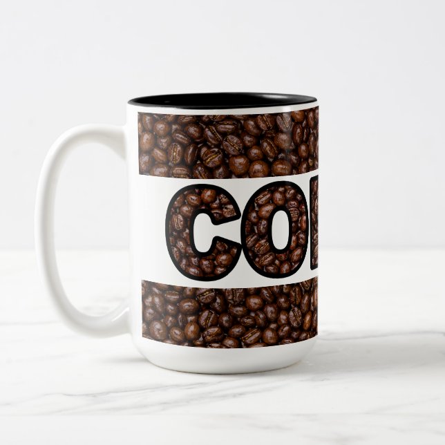 Caneca De Café Em Dois Tons Café de Grãos de Café (Esquerda)