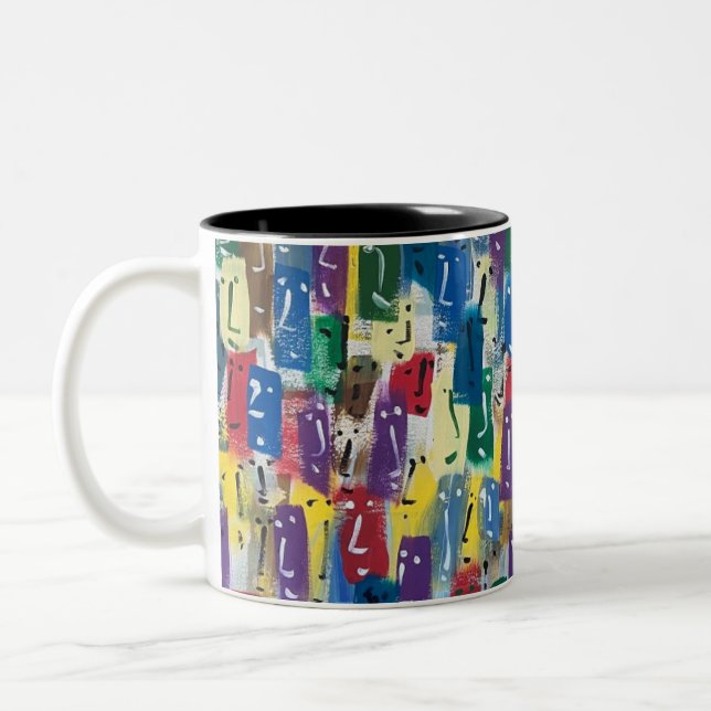 Caneca De Café Em Dois Tons Café de Mug com Amigos (Esquerda)
