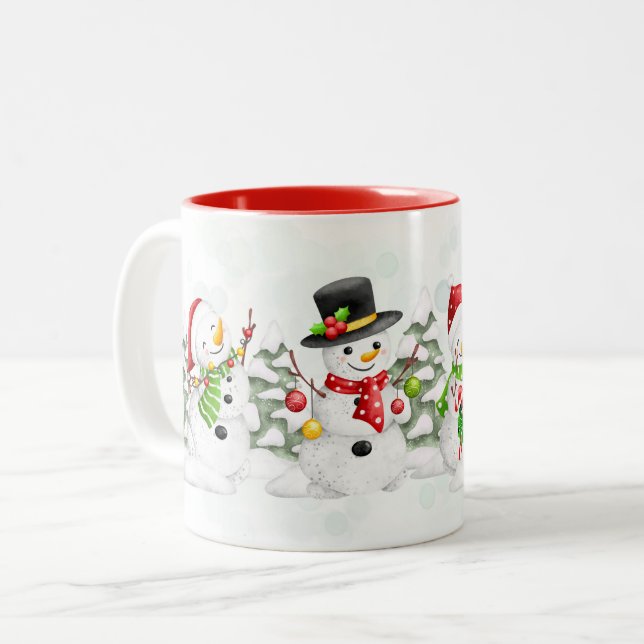 Caneca De Café Em Dois Tons Café de Natal (Frente Esquerda)