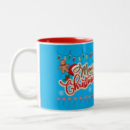 Caneca De Café Em Dois Tons Café de Natal - Feliz Natal - Feriados