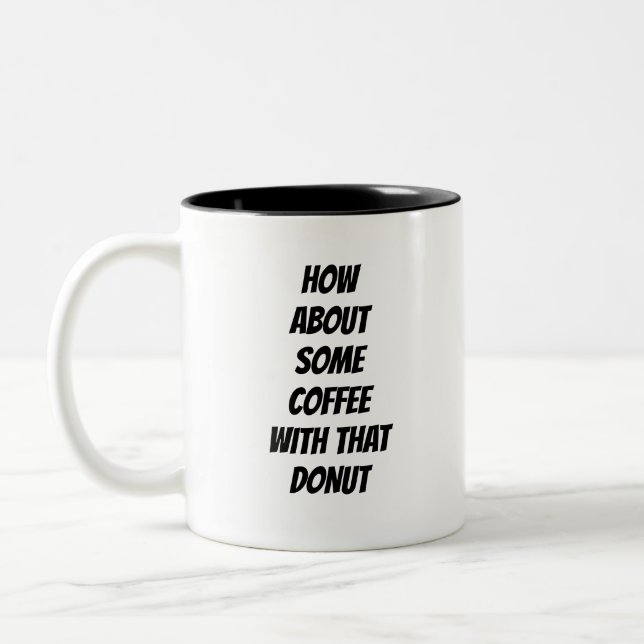 Caneca De Café Em Dois Tons Café & Donuts (Esquerda)