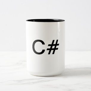 Caneca De Café Em Dois Tons Café dos programadores do software de C#