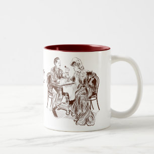Caneca De Café Em Dois Tons Café e amor
