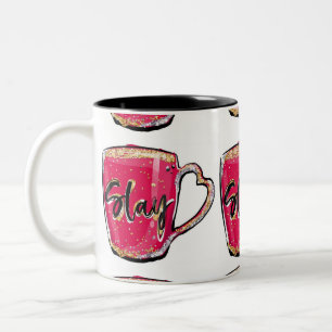Caneca De Café Em Dois Tons Café e motivação matinal