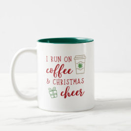 Caneca De Café Em Dois Tons Café e Mug Cheer de Natal