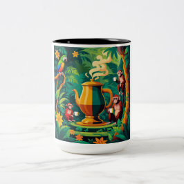 Caneca De Café Em Dois Tons Café e Paraíso