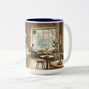 Caneca De Café Em Dois Tons Café em Vancouver Mug