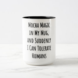 Caneca De Café Em Dois Tons Café engraçado diz citação