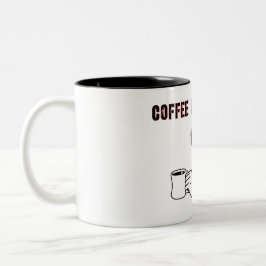 Caneca De Café Em Dois Tons Café está ligando.