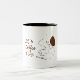 Caneca De Café Em Dois Tons Café estético castanho Mug