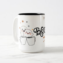 Café Fantasma Fofinho Manhã Boo-tiful de Halloween