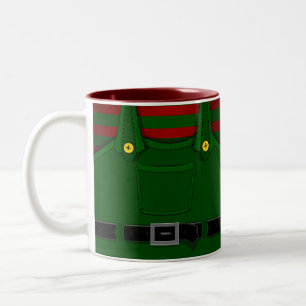 Caneca De Café Em Dois Tons Café Festivo Festas Festivas De Elf Mugs Natal