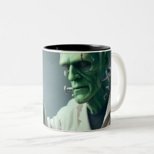 Caneca De Café Em Dois Tons Café Hora Frankenstein