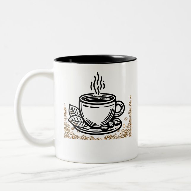 Caneca De Café Em Dois Tons Café Lover Mug (Esquerda)