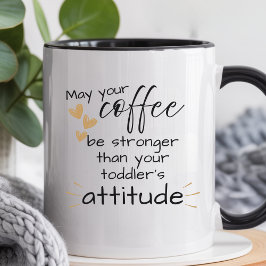 Caneca De Café Em Dois Tons Café Mais Forte Que Pais de Criança Engraçado
