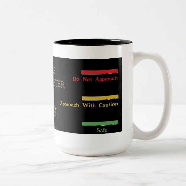 Caneca De Café Em Dois Tons Café Meter Preto Coffee Mug (Direita)