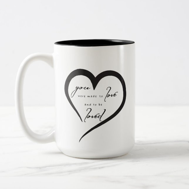 CANECA DE CAFÉ EM DOIS TONS CAFÉ MIGO COM AMOR VERDADEIRO (Esquerda)