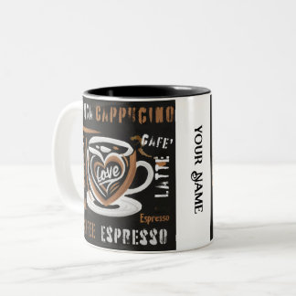 Caneca De Café Em Dois Tons Café Mocca Cappuccino Expresso Café com Leite