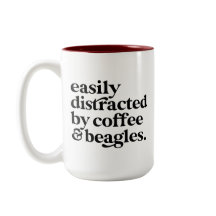 Café Moderno e Cachorro de Beagle Personalizado