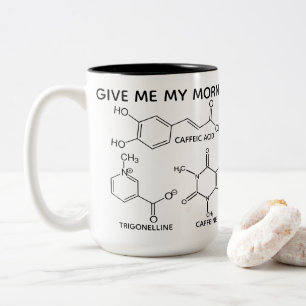 Caneca De Café Em Dois Tons Café Molecules Cup O'Chemicals Custom Mug