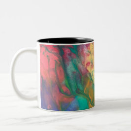 Caneca De Café Em Dois Tons Café Mug Boho Colorida Taça de Bebida Colorida
