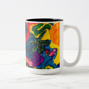 Caneca De Café Em Dois Tons Café Mug Lovitude Em Torno Da Alegria