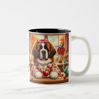 Caneca De Café Em Dois Tons Café Mug Santo Bernard trabalho de arte