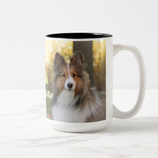 Caneca De Café Em Dois Tons Café Mug - Sheltie