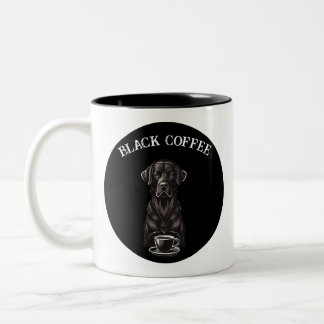 Caneca De Café Em Dois Tons Café Negro Engula o Cão da Tristeza
