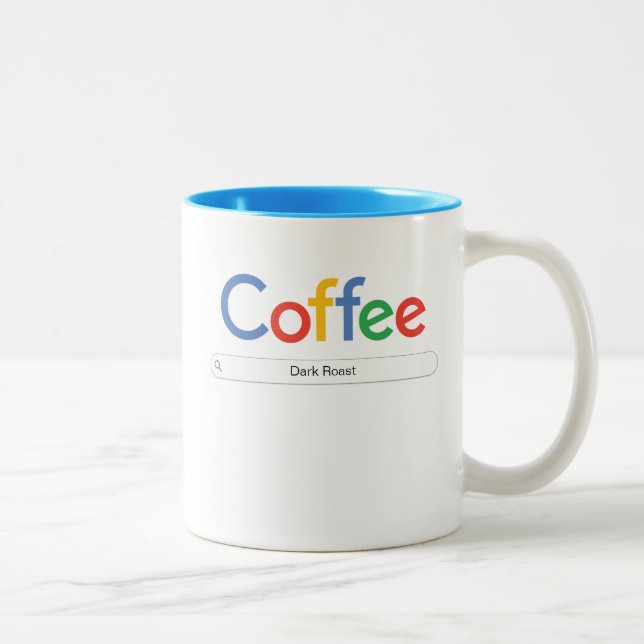 Caneca De Café Em Dois Tons Café No Google Font (Direita)
