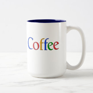 Caneca De Café Em Dois Tons café no google font mug