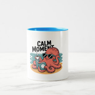 Caneca De Café Em Dois Tons Café Octopus - Mug de Momento Calmo