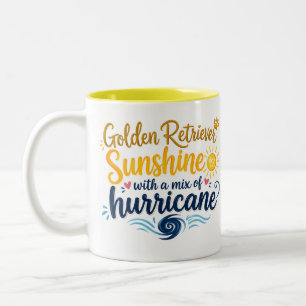 Caneca De Café Em Dois Tons Café Personalizado do Golden Retriever