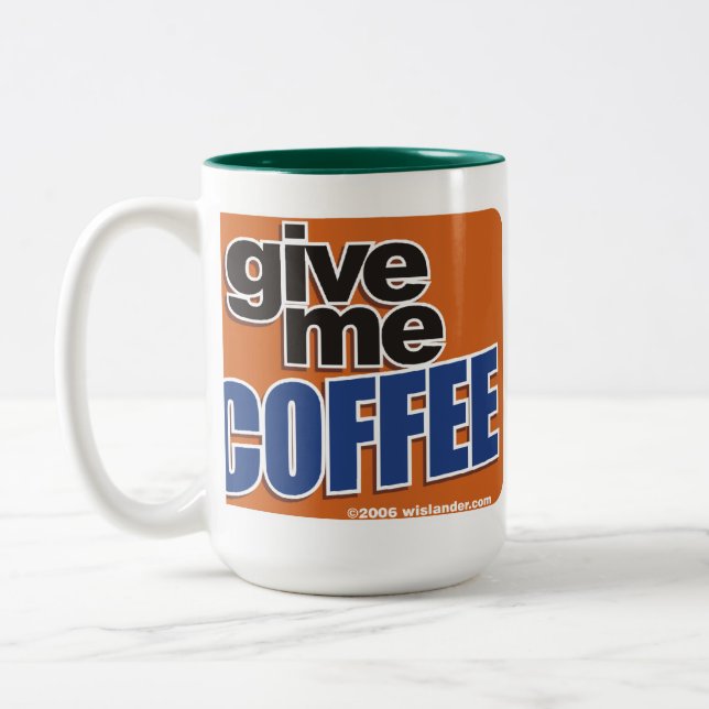 Caneca De Café Em Dois Tons Café prendido 1 (Esquerda)