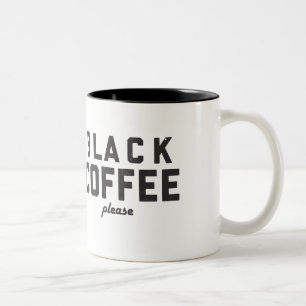 Caneca De Café Em Dois Tons Café preto por favor