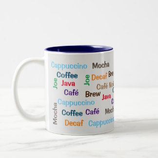Caneca De Café Em Dois Tons Café qualquer idioma
